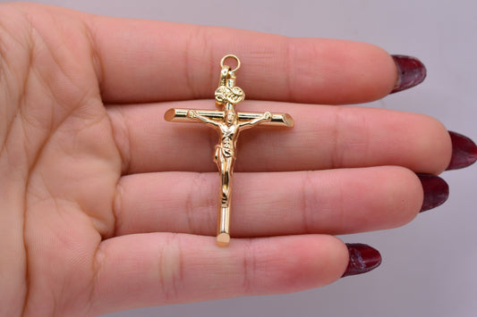 Dije Cruz cristo / 1.95 Gr / 4,5 Cm / Oro amarillo 18k