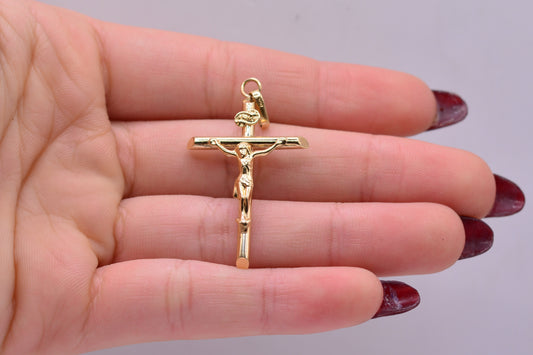 Dije Cruz cristo / 1.48 Gr / 4.5 Cm / Oro amarillo 18k
