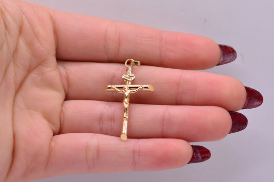 Dije Cruz cristo / 1.24 Gr / 3.5 Cm / Oro amarillo 18k