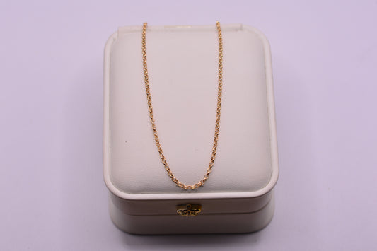 Cadena Roll on / 1.21 Gr / 45 Cm / 1.82 mm / Oro amarillo 18k / It