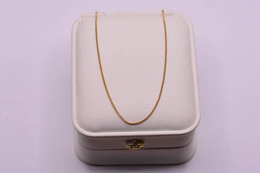 Cadena Mini cubana / 0.93 Gr / 45 Cm / 1.07 mm / Oro amarillo 18k / It