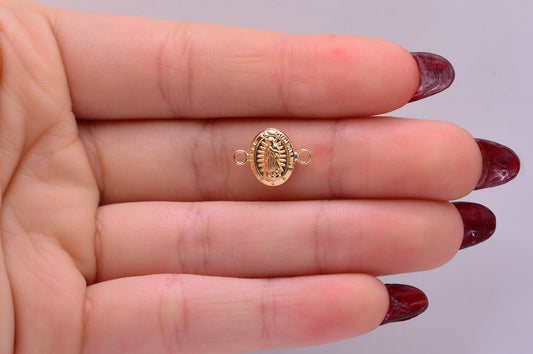 Herraje Virgen guadalupe / 0.38 Gr / 1 Cm / Oro amarillo 18k
