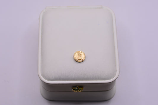 Herraje Virgen guadalupe tambor / 0.50 Gr / 1 Cm / Oro amarillo 18k