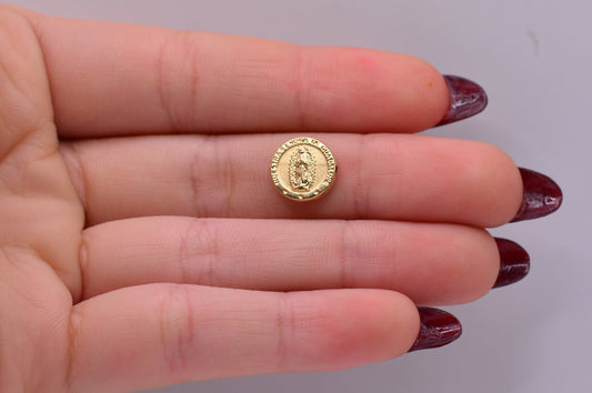 Herraje Virgen guadalupe tambor / 0.50 Gr / 1 Cm / Oro amarillo 18k