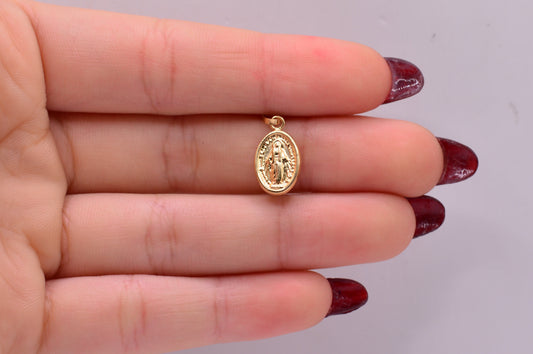 Dije Virgen milagrosa / 0.48 Gr / 2 Cm / Oro amarillo 18k