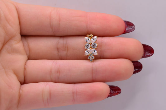 Dije Hojas circones / 1.36 Gr / 2 Cm / Oro amarillo 18k