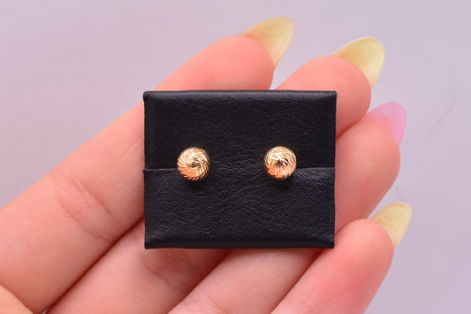 Topos Bola diamantada 6MM / 0.63 Gr / Oro amarillo 18k