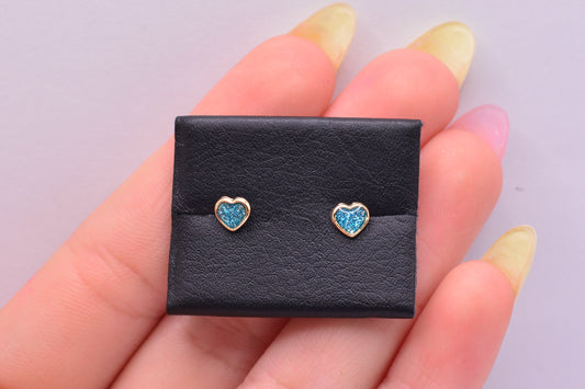 Topos Corazon azul / 0.49 Gr / Oro amarillo 18k