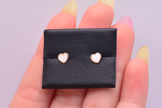 Topos Corazon blanco / 0.50 Gr / Oro amarillo 18k