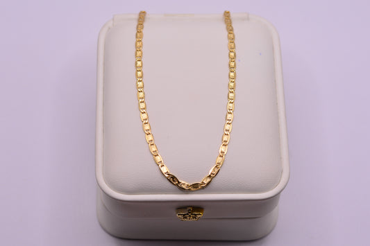 Cadena Plana diamantada / 3.78 Gr / 50 Cm / 2,82 mm / Oro amarillo 18k / It