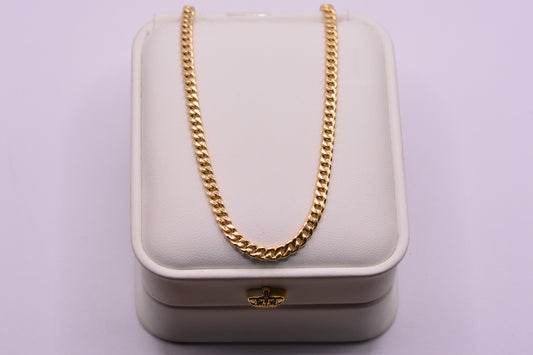 Cadena Cubana / 5.06 Gr / 60 Cm / 4.30 mm / Oro amarillo 18k / It