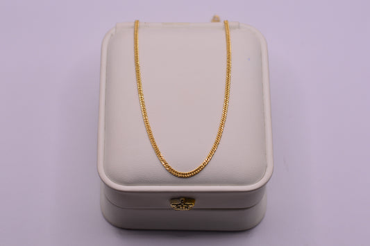 Cadena Cubana doble / 2.23 Gr / 45 Cm / 1,83 mm / Oro amarillo 18k / It