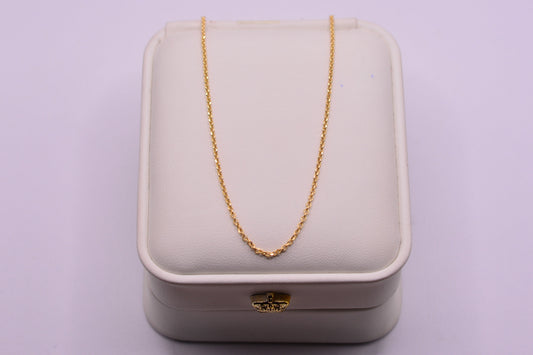 Cadena Aro seguido / 0.95 Gr / 40 Cm / 0.90 mm / Oro amarillo 18k / It