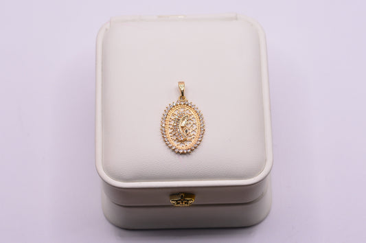 Dije Virgen circones / 2.77 Gr / 3 Cm / Oro amarillo 18k