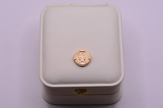 Herraje San Benito tambor / 0.76 Gr / 1.5 Cm / Oro amarillo 18k