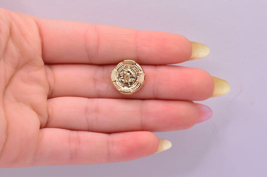 Herraje San Benito tambor / 0.76 Gr / 1.5 Cm / Oro amarillo 18k