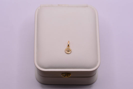 Dije Rx circones / 0.87 Gr / 1.7 Cm / Oro amarillo 18k