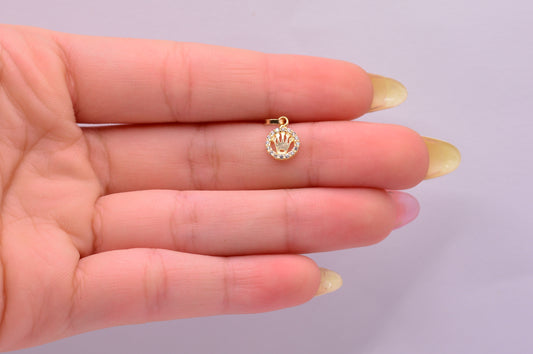 Dije Rx circones / 0.87 Gr / 1.7 Cm / Oro amarillo 18k