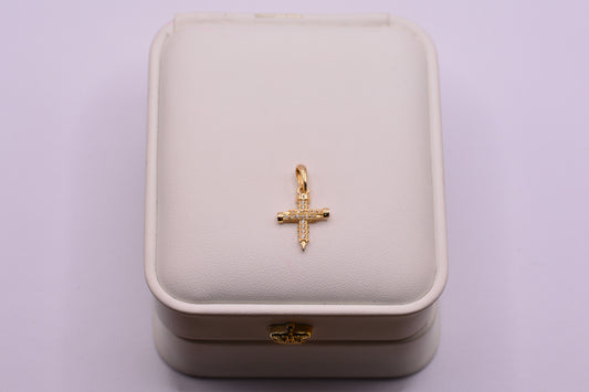 Dije Cruz clavo / 1.18 Gr / 2 Cm / Oro amarillo 18k