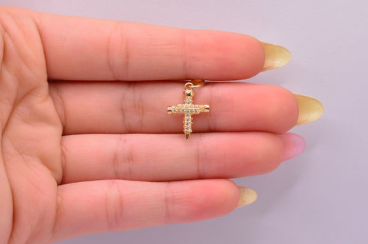 Dije Cruz clavo / 1.18 Gr / 2 Cm / Oro amarillo 18k