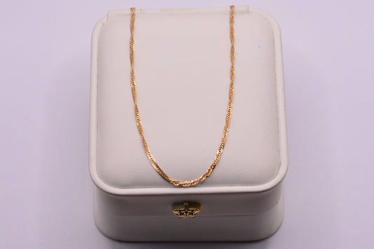 Cadena Singapur / 1.82 Gr / 60 Cm / 1.83 mm / Oro amarillo 18k / It