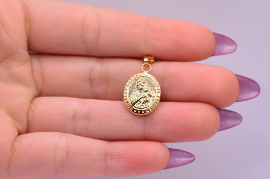 Dije Virgen del carmen / 0.90 Gr / 2.5 Cm / Oro amarillo 18k