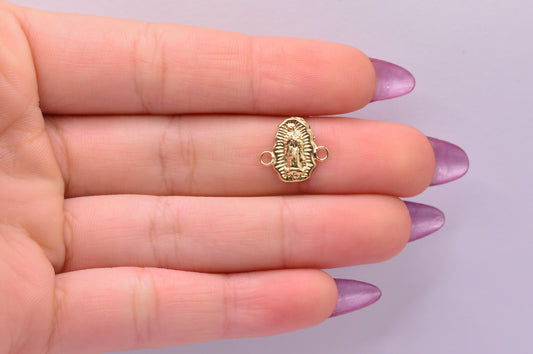 Herraje Virgen Guadalupe silueta / 0.52 Gr / 1.3 Cm / Oro amarillo 18k
