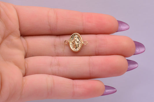 Herraje Virgen milagrosa / 0.49 Gr / 1.2 Cm / Oro amarillo 18k