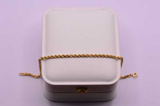 Pulso Lazo / 1.21 Gr / 19.5 Cm / 2.30 mm / Oro amarillo 18k / It