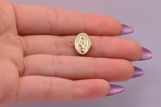 Herraje Virgen milagrosa / 0.54 Gr / 1.5 Cm / Oro amarillo 18k