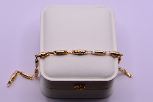 Pulso Rustico / 5.16 Gr / 20.5 Cm / 4.70 mm / Oro amarillo 18k