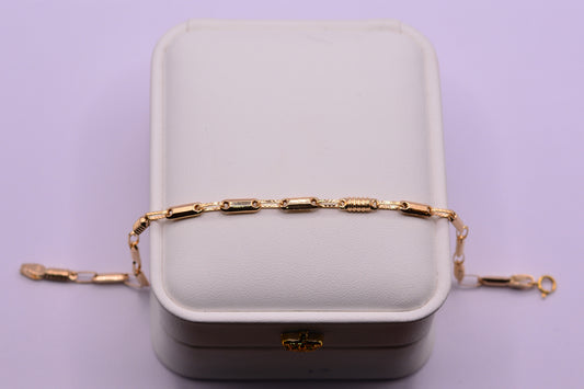 Pulso Rustico / 3.48 Gr / 20.8 Cm / 3.53 mm / Oro amarillo 18k