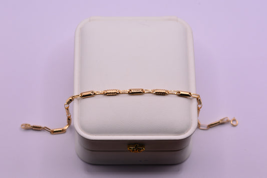 Pulso Rustico / 3.38 Gr / 21.2 Cm / 3.53 mm / Oro amarillo 18k
