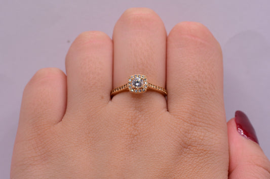 Anillo Diamond / 2.20 Gr / Talla 7 / Oro amarillo 18k