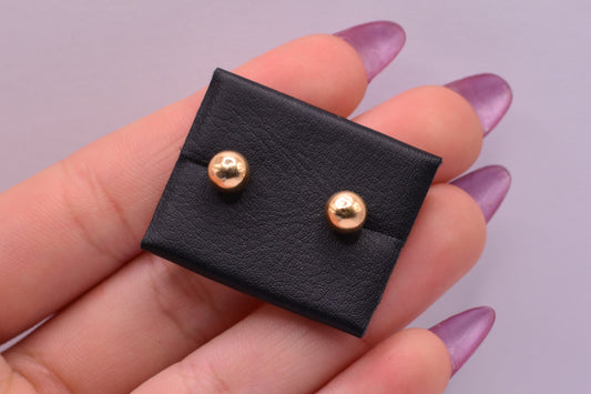 Topos Bola 6mm  lisa / 0.77 Gr / Oro amarillo 18k