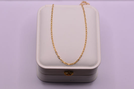 Cadena Paper clip / 1.24 Gr / 45 Cm / 1.73 mm / Oro amarillo 18k / It