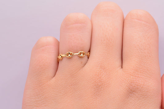 Anillo GC / 0.46 Gr / Talla 5 / 3.32 mm / Oro amarillo 18k / It