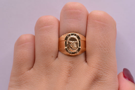 Anillo San miguel Arcangel / 3.49 Gr / Talla 11 / Oro amarillo 18k