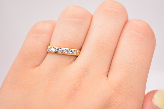 Anillo Linea circones / 2,63 Gr / Talla 5 1/2 / Oro amarillo 18k