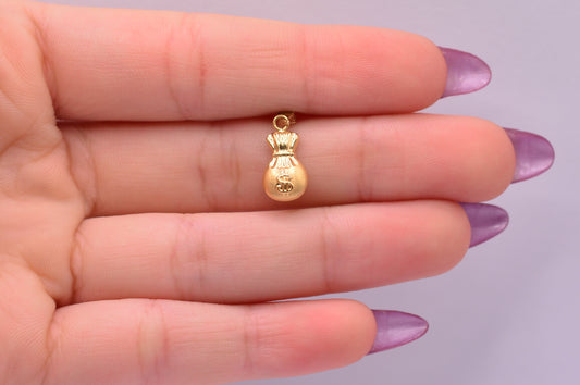 Dije Bolsa dinero / 0.48 Gr / 1.5 Cm / Oro amarillo 18k