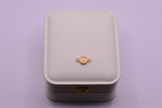 Herraje Rx diamantado / 0.39 Gr / 1.5 Cm / Oro amarillo 18k