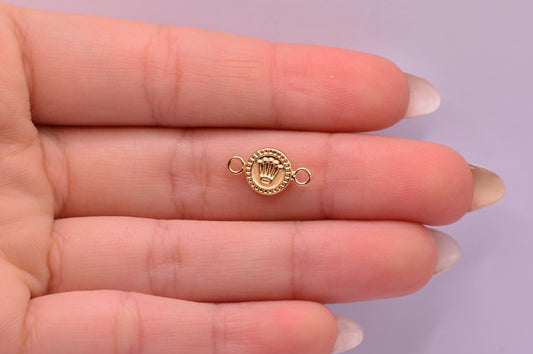 Herraje Rx diamantado / 0.39 Gr / 1.5 Cm / Oro amarillo 18k