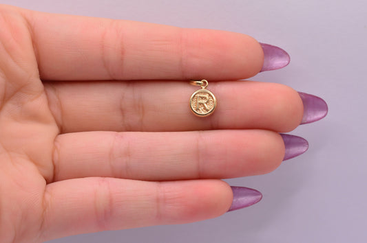 Dije Letra R / 0.35 Gr / 1.5 Cm / Oro amarillo 18k