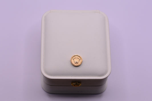 Herraje Rx tambor diamantado / 0.70 Gr / 1.2 Cm / Oro amarillo 18k