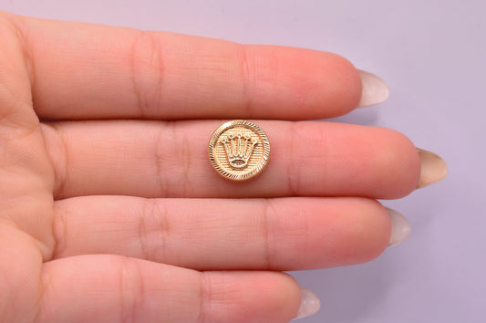 Herraje Rx tambor diamantado / 0.70 Gr / 1.2 Cm / Oro amarillo 18k