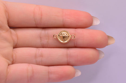 Herraje Diamante / 0.55 Gr / 1.6 Cm / Oro amarillo 18k