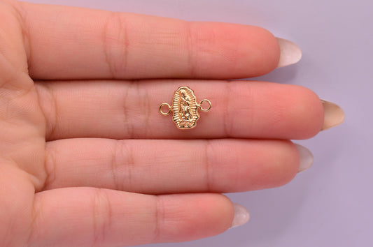 Herraje Virgen guadalupe silueta / 0.48 Gr / 1.3 Cm / Oro amarillo 18k