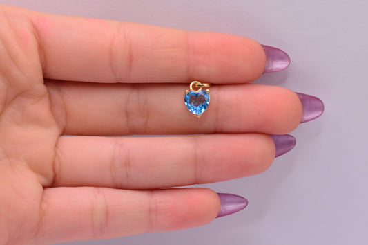 Dije Topacio London blue / 1.32 Gr / 1.5 Cm / Oro amarillo 18k