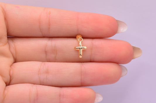 Dije Cruz lisa / 0.25 Gr / 1.5 Cm / Oro amarillo 18k