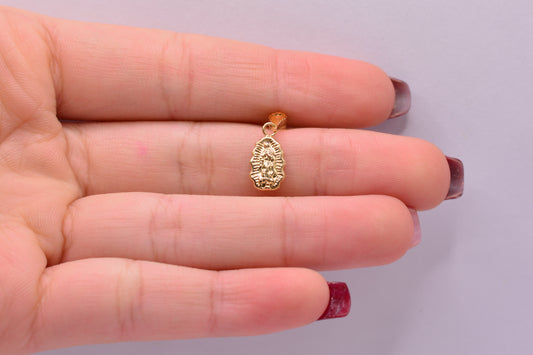 Dije Virgen guadalupe silueta diamantada / 0.45 Gr / 1.7 Cm